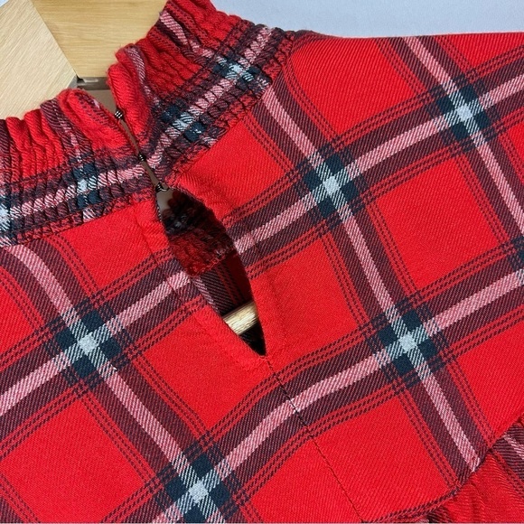 Peace Love World Plaid Ruffle Blouse Cabincore - Picture 6 of 7